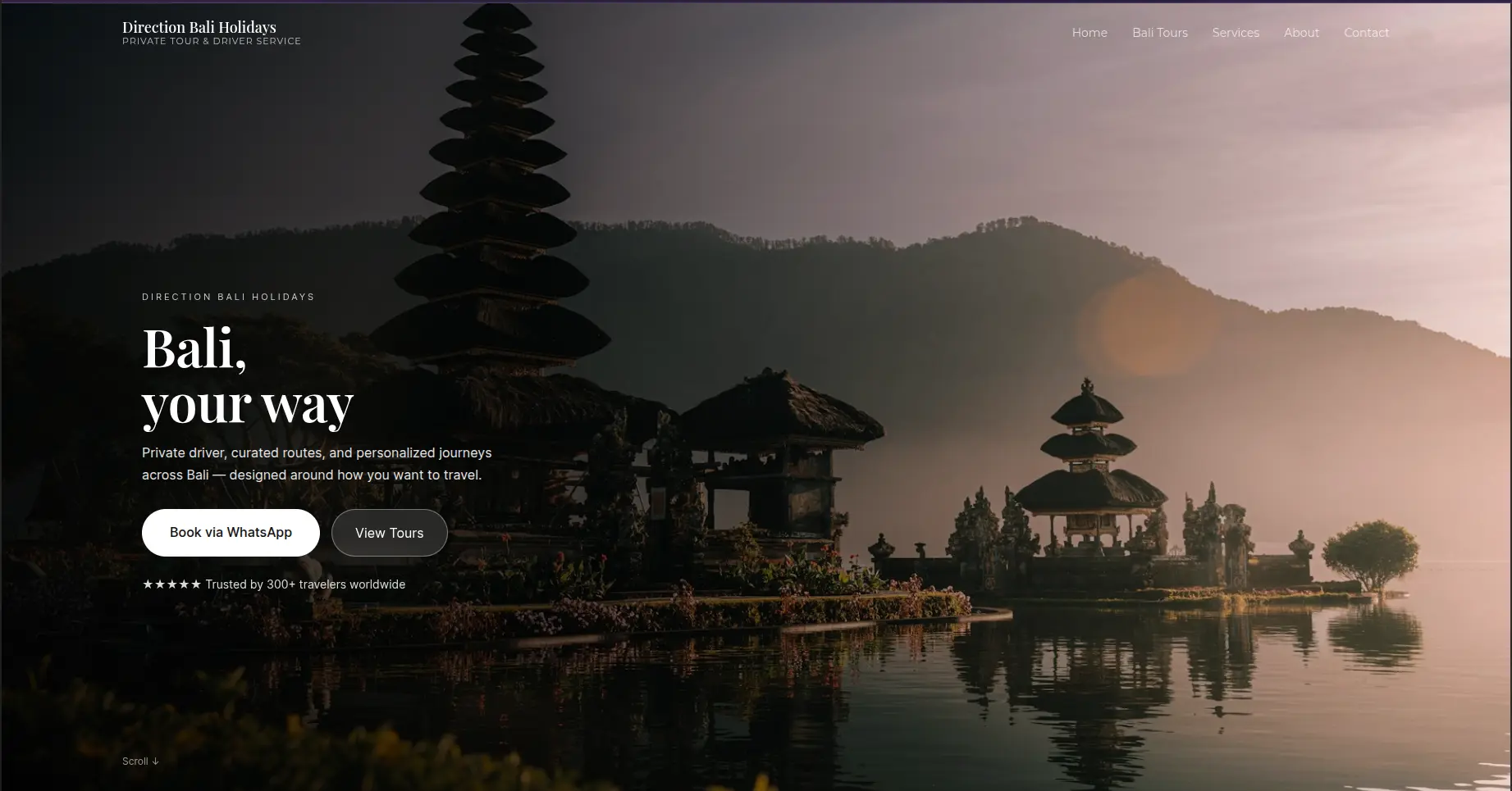 Website Travel Bali Profesional