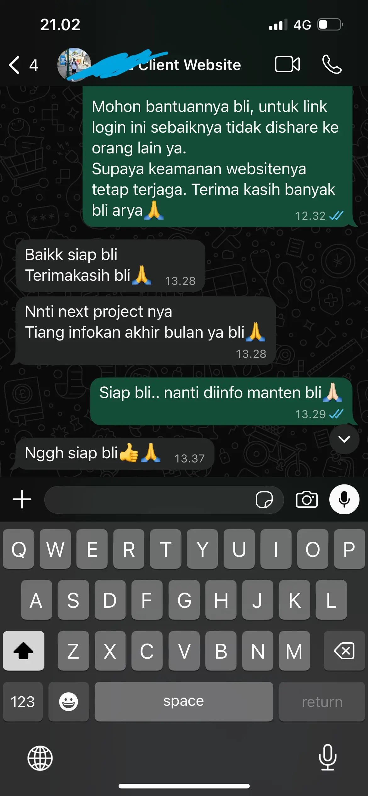 Testimoni client website Bali 2