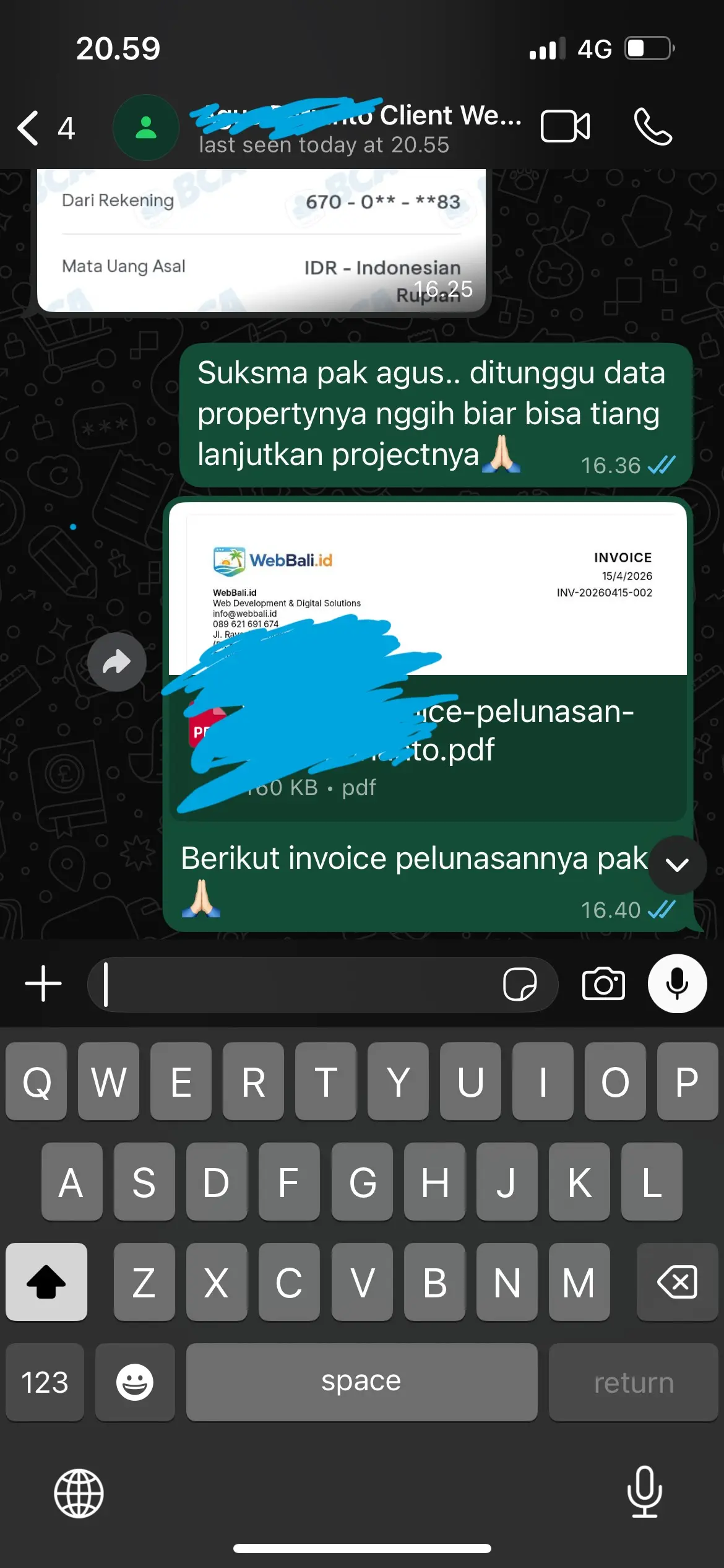 Testimoni client website Bali 4